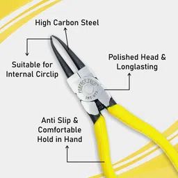 perfect tech CIRCLIP PLIER 7 INCH WITH ANTI SLIP DOUBLE COLOUR GRIP (Internal straight) Circlip Plier image 2