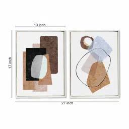 art street White Background White Canvas Framed Art Print Set of 2 image 3