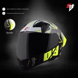 steelbird SBA-20 09 ISI Certified Flip-Up Graphic Helmet for Men and Women Motorbike Helmet image 4