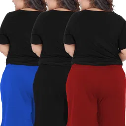 elite soul Pack of 3 Graphic Print Women Multicolor Casual Shorts image 2