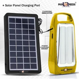 pick ur needs Rechargeable 2 Tube LED Lantern Lamp Home Emergency Light with Solar Panel 8 hrs Lantern Emergency Light image 2