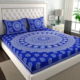 clothology 144 TC Cotton Double Printed Flat Bedsheet-picture-25