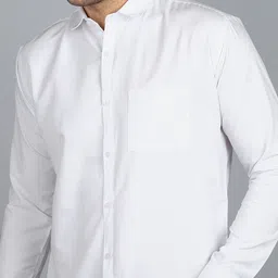 mildin Men Slim Fit Solid Spread Collar Casual Shirt image 5