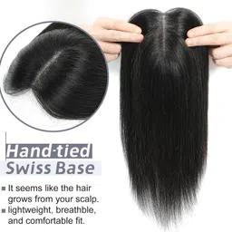 hamsri 5 Clips Mixed Topper 4*4 (18" Black) Extension-N Hair Extension image 3
