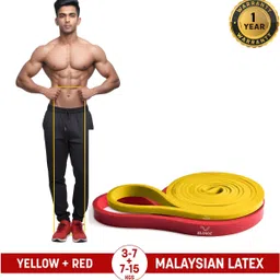 Home & Gym Fitness Band for Workout | Heavy Duty Material | Combo | Pack of 2 Resistance Band-image-26