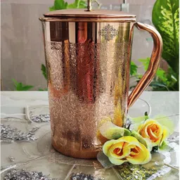 indianartvilla 2 L Copper Water Jug image 3