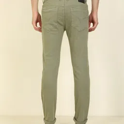 flying machine Men Tapered Fit Mid Rise Green Jeans image 4