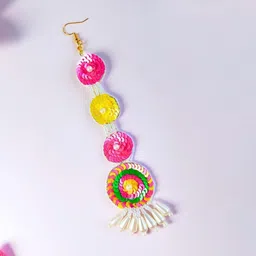 Sangria Floral Beaded Maangtika-image-21