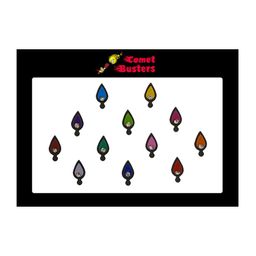 Comet Busters 12 Pcs Embellished Reusable Designer Bindis - Multicoloured-picture-43