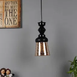 foziq Zrava Black Metal Hanging Light image 2