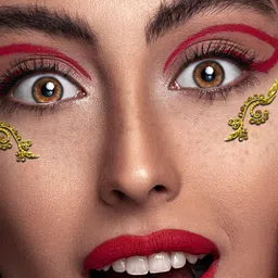 Comet Busters Handcrafted Face Gems Rave Eye Decoration Eye Jewels Eye Bindi - Gold image 3