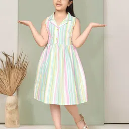 BAESD Striped A-Line Midi Dress-picture-36