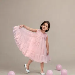 Toonyport Girls Net A-Line Midi Dress-image-43