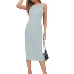 BAESD Round Neck Sleeveless Opaque Bodycon Casual Dress-picture-1