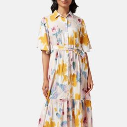 AKKRITI BY PANTALOONS Floral Shirt Midi Dress-picture-9