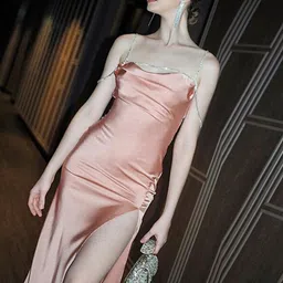 StyleCast Pink Shoulder Straps Embellished Detail Maxi Dress-picture-19