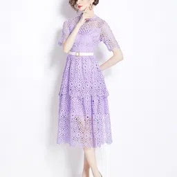 JC Collection Self Design Fit & Flare Midi Dress-picture-38