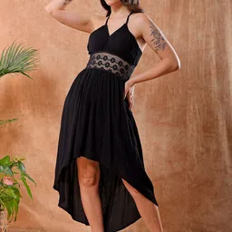 Freehand by The Indian Garage Co Shoulder Straps Fit & Flare Midi Dress-picture-45