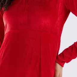 AASK Velvet A-Line Midi Dress image 2