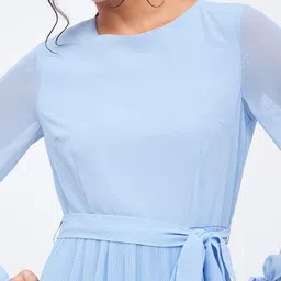 Harpa Bell Sleeves Tie Up Fit & Flare Midi Dress image 2