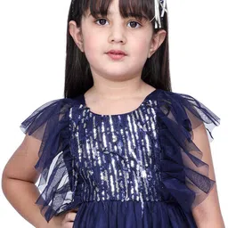 Peppermint Navy Blue Midi Dress image 3