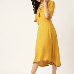 DODO & MOA Orange A-Line Midi Dress image 4