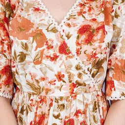 Mintmarie Floral Print Empire Midi Dress image 3