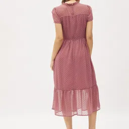 Harpa Rose Pink Georgette Midi Dress image 2