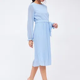 Harpa Bell Sleeves Tie Up Fit & Flare Midi Dress image 3