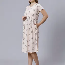 True Shape Floral Printed Maternity A-Line Dress image 5