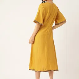 DODO & MOA Orange A-Line Midi Dress image 2