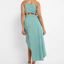 Campus Sutra Shoulder Straps Cut-out A-line Midi Dress image 3