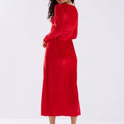 AASK Velvet A-Line Midi Dress image 5