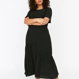 Trendyol Round Neck A-Line Midi Dress image 5