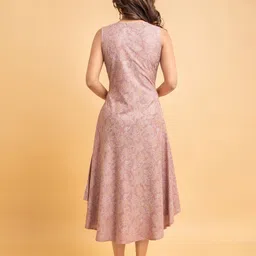 SUTI Floral Printed Midi Ethnic Dress image 4