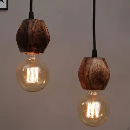 homesake Catania Brown Wood Hanging Light image 1