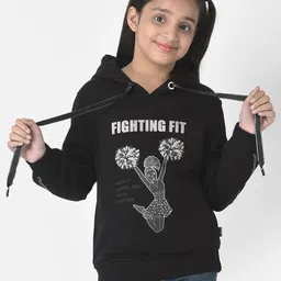 Crimsoune Club Girls Printed Hooded Sweatshirt-image-87