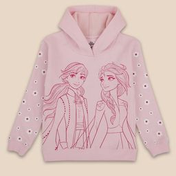 Kids Ville Girls Graphic Frozen Printed Hooded Neck Cotton Sweatshirts-picture-32