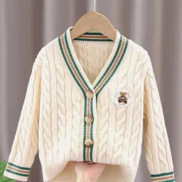 Little Surprise Box LLP Kids Self Designed V-Neck Pure Cotton Cardigan-picture-46