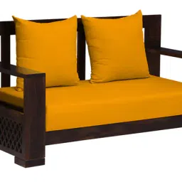 woodsworth from pepperfry Khyati Solid Wood 2 Seater Sofa in Provincial Teak Finish image 3