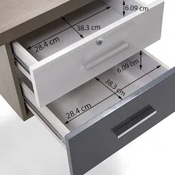 urban ladder Twain Engineered Wood Study Table in Cherry Melamine Finish image 5