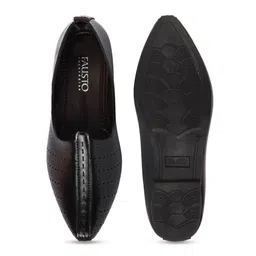 FAUSTO Men Perforated Lightweight Mojaris image 3