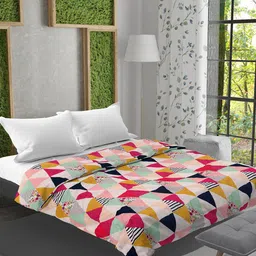 AAZEEM Pink Floral Printed Double Queen Bedding Set image 3