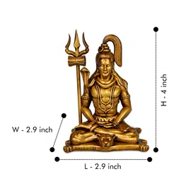artarium Lord Shiva Brown Resin Idols image 2