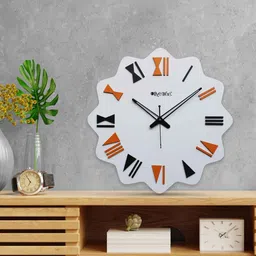 olive tree Imprisoned White Engineered Wood Wall Clock image 2