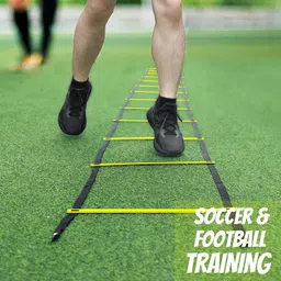 arrowmax Agility Ladder 4 Meter + 6 pc Training Cone 6 inch + 6 pc Marking Space Markers Football & Fitness Kit image 4