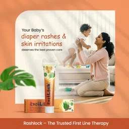 Rashlock Rashes Cream For Baby Diaper & Sanitary Pad Rashes | Infused with Aloe Vera, Neem & Zinc Oxide - 25g image 2