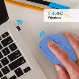 Zebronics Zeb-Haze 2.4GHz Wireless Optical Mouse with 1 Million Click Cycles (1200 DPI Adjustable, Power Saving Mode, Blue) image 5