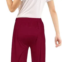 madegood Solid Cotton Lycra Blend Women Harem Pants image 2