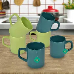 urban chef Green 100ml Hancrafted Ceramic (Set of 6) Tea Cups-picture-14
